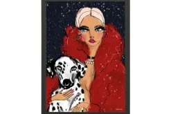 Clearance Art Print Dotted Doggy Schilderijen