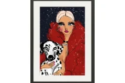 Clearance Art Print Dotted Doggy Schilderijen