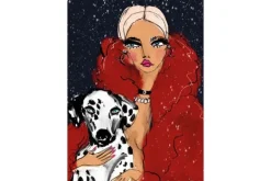 Clearance Art Print Dotted Doggy Schilderijen