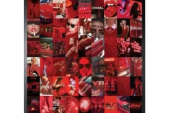 Schilderijen-Luxe Framing Art Art Print Rode Collage COLL-09