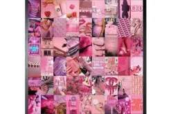 Discount Art Print Roze Collage COLL-08 Schilderijen