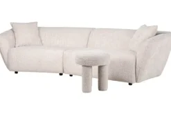 Ronde Banken|Rechte Banken-Richmond Interiors Bankstel 212208 Lovely Cream Armand