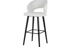 Barkrukken-Richmond Interiors Barkruk 211073 White Bouclé  Savoy