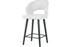 Best Barkruk 211072 White Bouclé Savoy Barkrukken