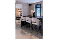 Best Barkruk 211072 White Bouclé Savoy Barkrukken