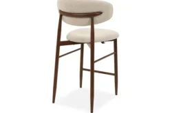 Online Barkruk Beige Walnut Kumo Barkrukken