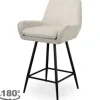 Hot Barstoel 212407 Beige Chenille Linsey Barkrukken