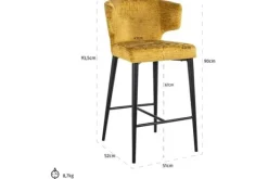 Barkrukken-Richmond Interiors Barstoel 211870 Mustard Fusion Taylor