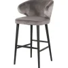 Hot Barstoel 210465 Stone Velvet Indigo Barkrukken
