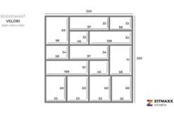 Opbergkasten|Vakkenkasten-Castiq Bergkast greige Velori