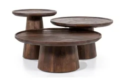 Bijzettafels|Salontafels-Eleonora Meubelen Bijzettafel 95650 - bruin Ron