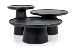 Bijzettafels-Eleonora Meubelen Bijzettafel 95651 - zwart Ron