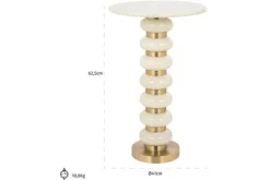 Sale Bijzettafel 212579 Wit Barbara Bijzettafels