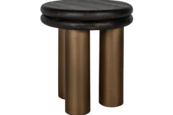 Bijzettafels-Richmond Interiors Bijzettafel black rustic 210871 Macaron