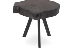 Bijzettafels|Salontafels-Country Style Bijzettafel Ruw Zwart