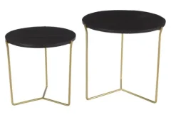 Discount Bijzettafelset black brass Mason Salontafels