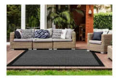 Tuinartikelen|Vloerkleden-Divendo Buitenkleed Banjar Zilver Indonesia