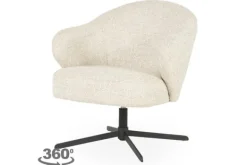 Draaifauteuils-Eleonora Meubelen Draaifauteuil 96348 beige Connor