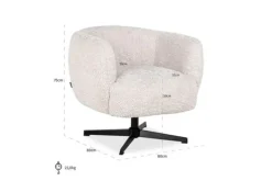 Best Draaifauteuil 211807 Estelle Draaifauteuils