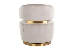 New Draaifauteuil 210846 Khaki Velvet  Maxime Ronde Fauteuils|Draaifauteuils