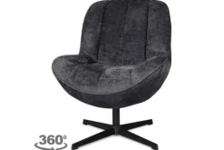 Draaifauteuils-Olijk Draaifauteuil - Movie Antraciet Mellon