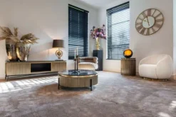 Best Draaifauteuil 210713 White Bouclé Jago Ronde Fauteuils|Draaifauteuils