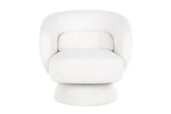 Draaifauteuil 211089 White Furry  Senna Ronde Fauteuils|Draaifauteuils