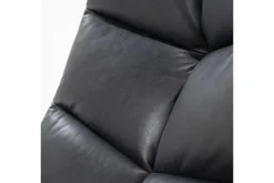 Draaifauteuils-Eleonora Meubelen Draaifauteuil - zwart boho leder | 95939 Sven