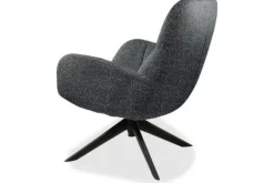 Draaifauteuils-MySons Draaifauteuil Antraciet Elvis