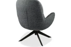 Draaifauteuils-MySons Draaifauteuil Antraciet Elvis