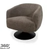Draaifauteuils-MySons Draaifauteuil Brown Louis