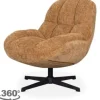 New Draaifauteuil Cognac WX-67.008 Huxley Draaifauteuils