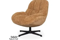 New Draaifauteuil Cognac WX-67.008 Huxley Draaifauteuils