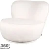 Best Draaifauteuil Cream FU-88.012 Bunny Ronde Fauteuils|Draaifauteuils
