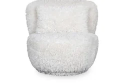 Ronde Fauteuils|Draaifauteuils- Draaifauteuil Creme Fluffy GA-80.151 Doodle