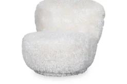 Ronde Fauteuils|Draaifauteuils- Draaifauteuil Creme Fluffy GA-80.151 Doodle