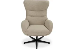 Draaifauteuils- Draaifauteuil met hocker Naturel CH-73.051 Malmo