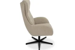 Draaifauteuils- Draaifauteuil met hocker Naturel CH-73.051 Malmo