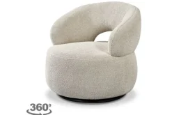 Ronde Fauteuils|Draaifauteuils- Draaifauteuil Naturel GA-80.213 Nusenna
