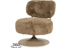 Outlet Draaifauteuil Taupe 250356 Furlo Draaifauteuils