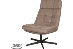 Draaifauteuils-Label51 Draaifauteuil Taupe CH-73.002 Alvar