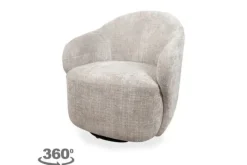 Draaifauteuils-MySons Draaifauteuil Taupe Jimi