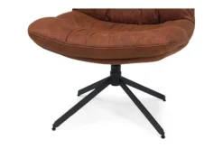 Draaifauteuils-Singer Draaistoel cognac Tygo