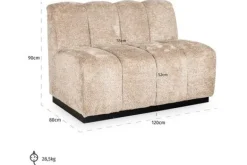 Eetbanken-Richmond Interiors Eetkamerbank 212786 Lovely Beige Hillpark