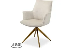 Eetkamerstoelen-Richmond Interiors Eetkamerstoel 212405 Beige Chenille Dakota