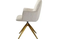 Eetkamerstoelen-Richmond Interiors Eetkamerstoel 212405 Beige Chenille Dakota