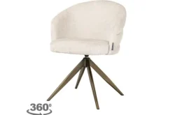 Eetkamerstoelen-Richmond Interiors Eetkamerstoel 212411 Beige Chenille Zendaya