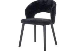 Outlet Eetkamerstoel 211067 Black Chenille Savoy Eetkamerstoelen