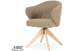 Eetkamerstoelen-Eleonora Meubelen Eetkamerstoel 96346 bruin Connor