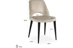 Eetkamerstoelen-Richmond Interiors Eetkamerstoel 212342 FR Trendy Nature Tabitha